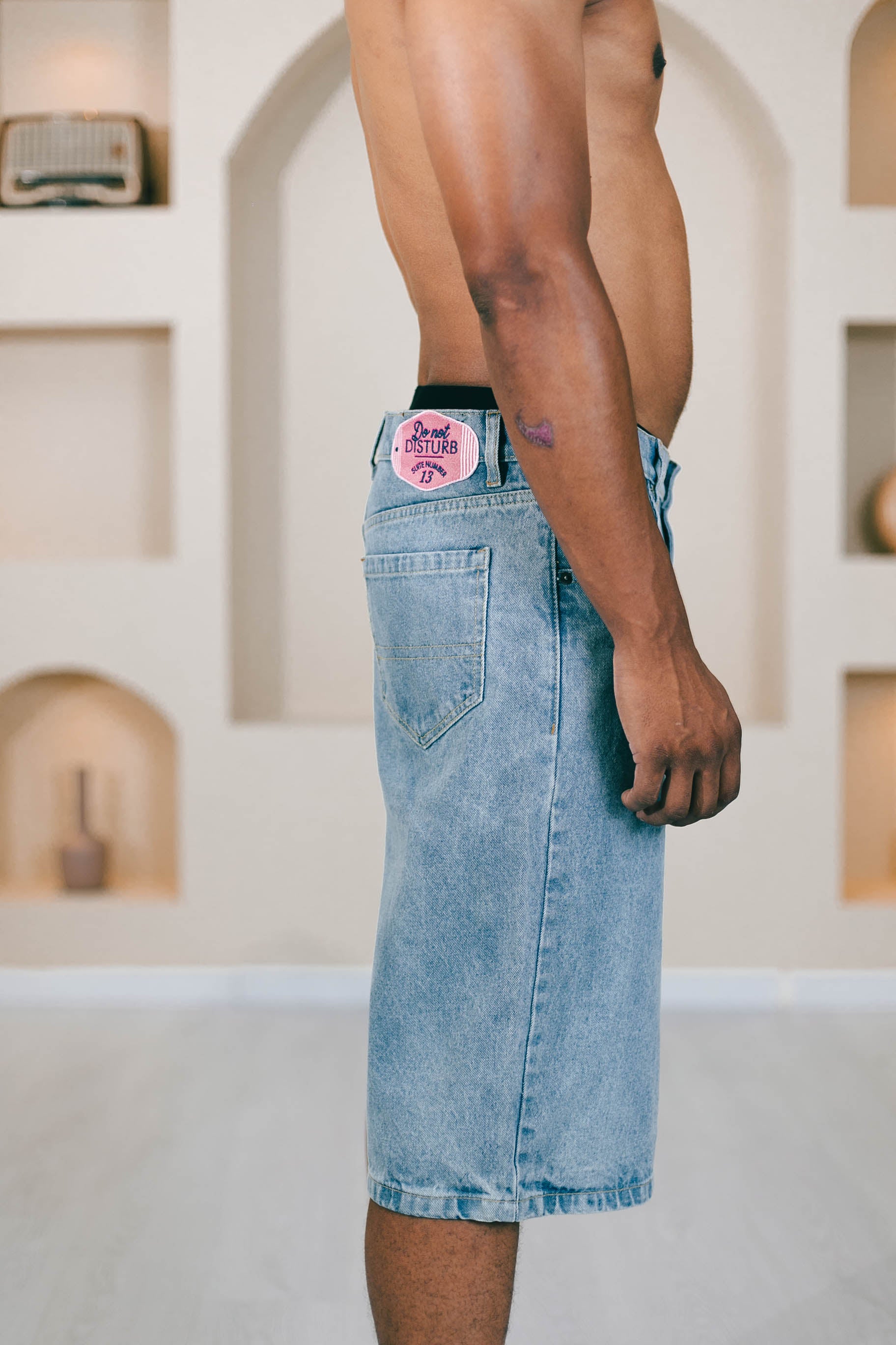 HEAVY DENIM SHORT | DO NOT DISTURB | NEW LIGHT BLUE WASHED