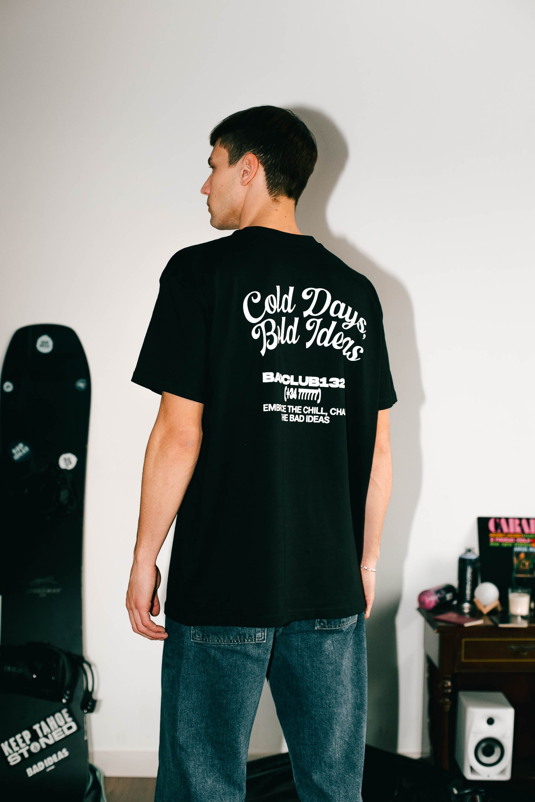 TEE  |  COLD DAYS BOLD IDEAS  |  BLACK