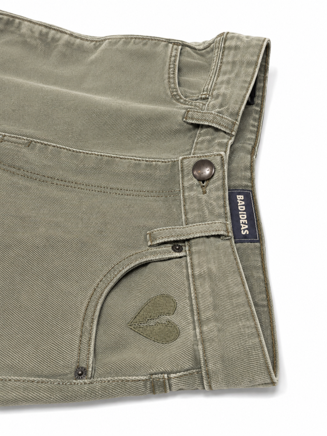 HEAVY DENIM SHORT | SUMM | PALE OLIVE