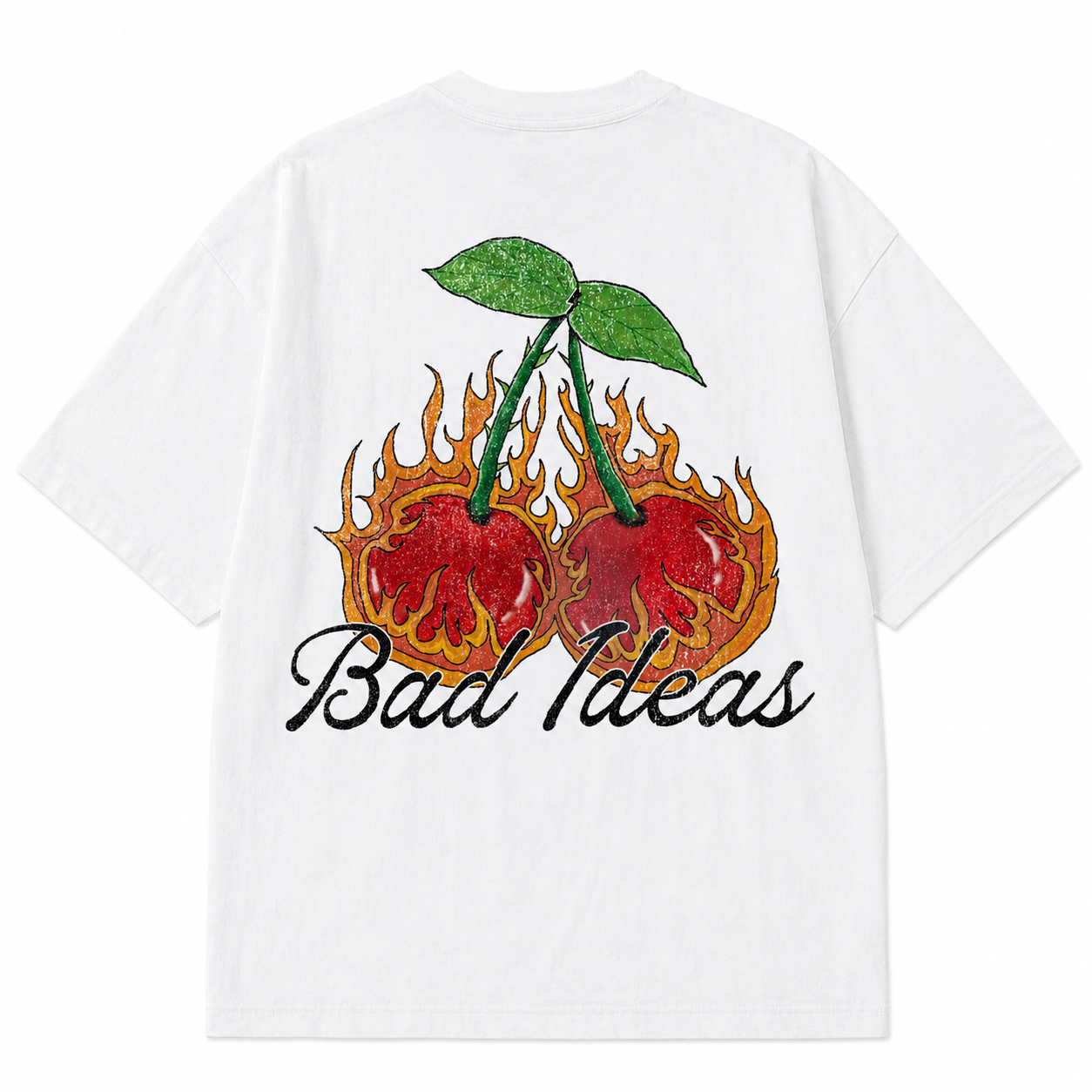 TEE | CHERRY FLAME | WHITE