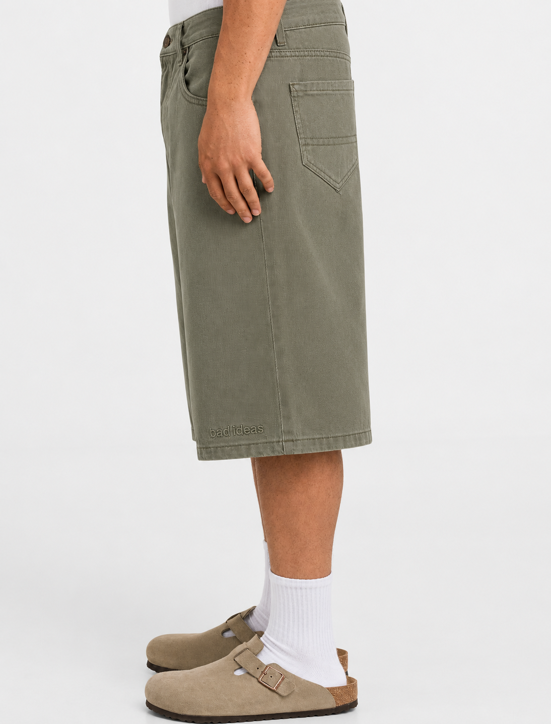 HEAVY DENIM SHORT | SUMM | PALE OLIVE