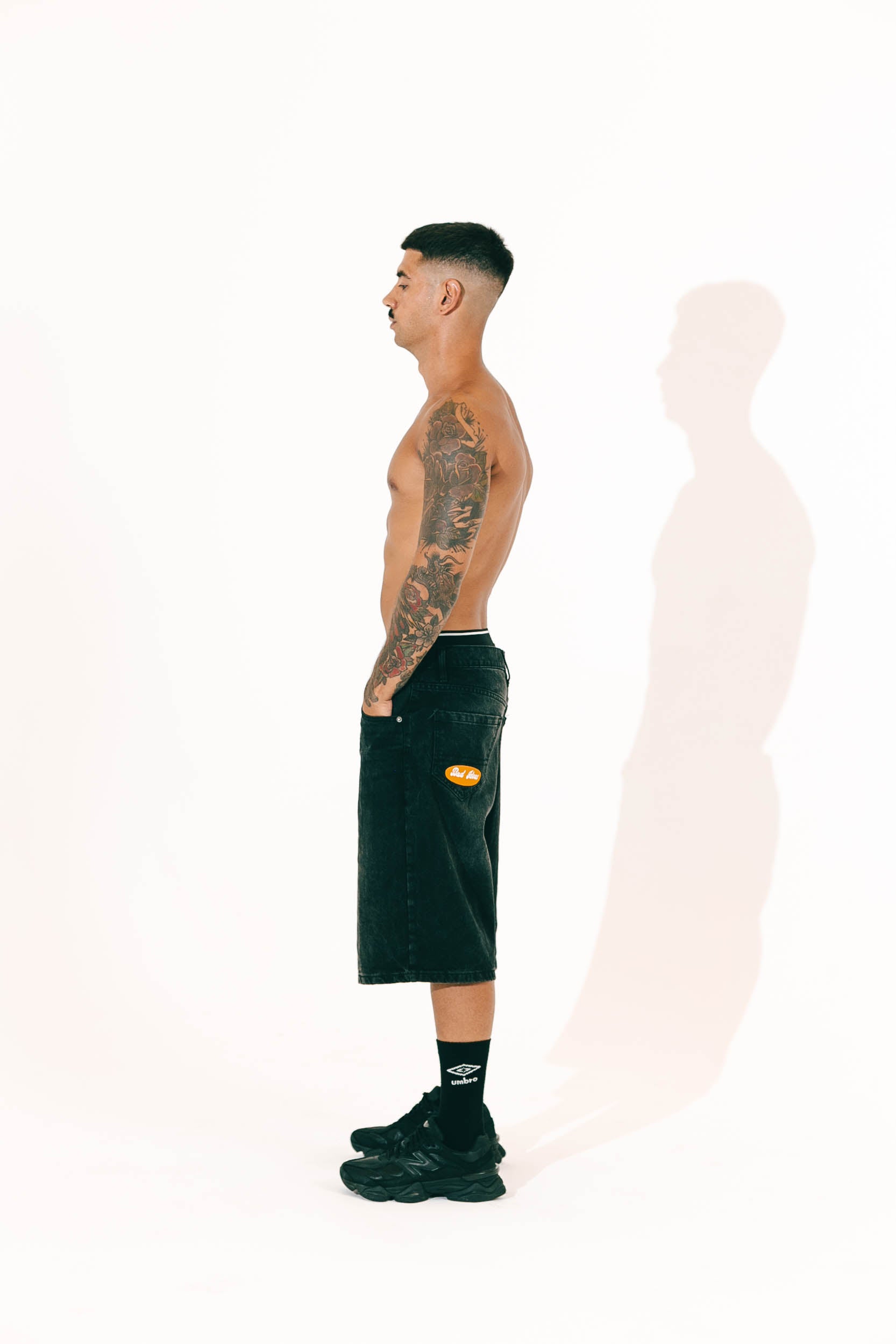 HEAVY DENIM SHORT| BIW | BLACK WASHED