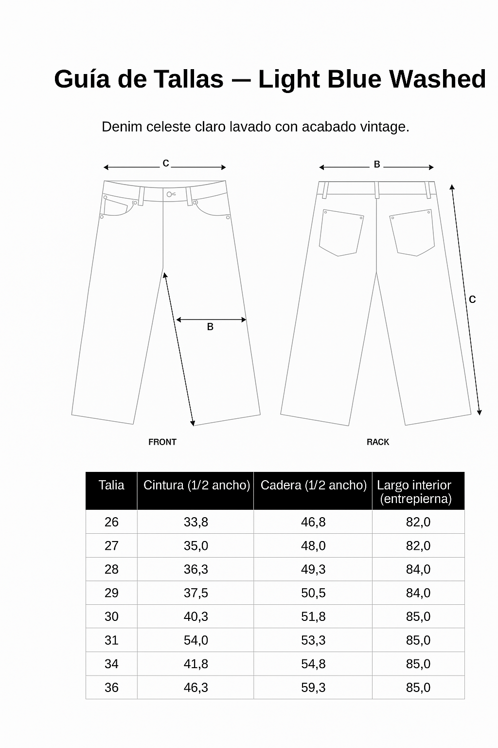 LADIES DENIM PANTS | LIGHT BLUE WASHED