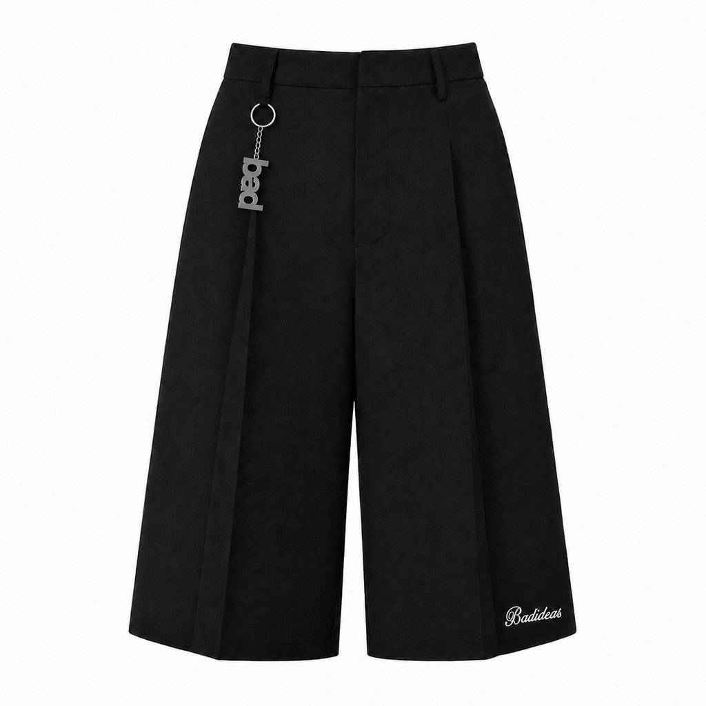 WOMEN’S | WIDE LEG TAILORED SHORTS | BLACK