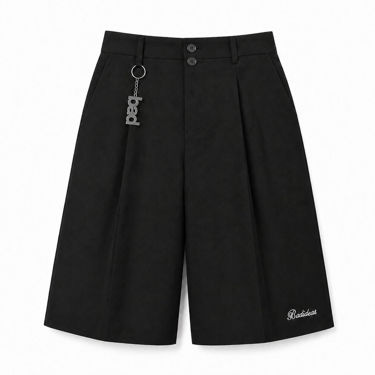 MEN’S | WIDE LEG TAILORED SHORTS | BLACK