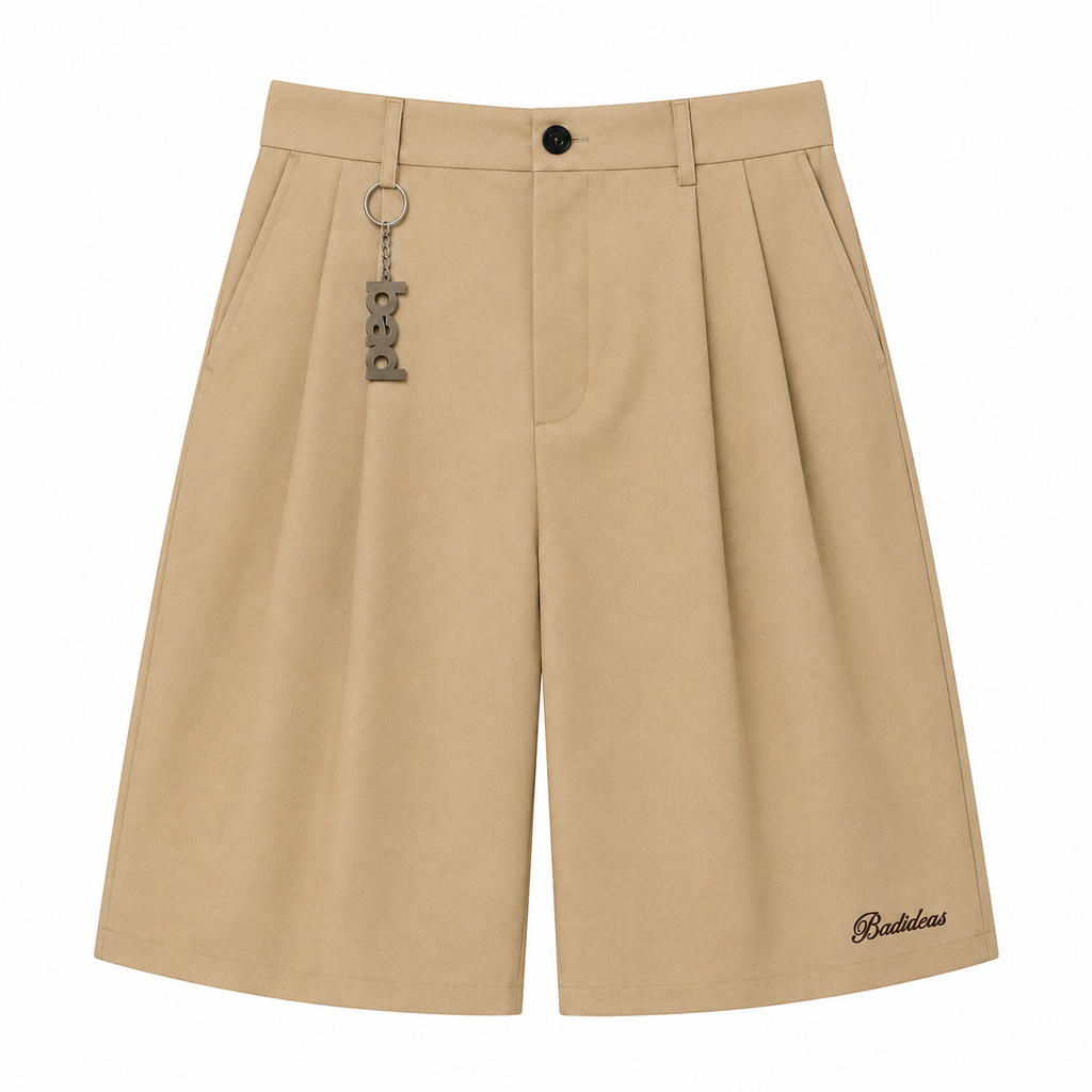 MEN’S | WIDE LEG TAILORED SHORTS | UNION BEIGE