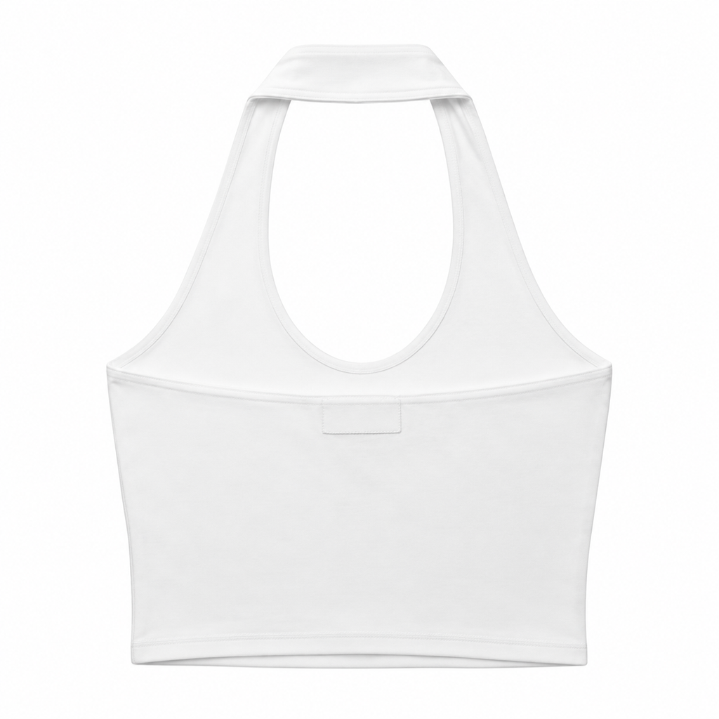 WOMEN’S | HALTER CROP TOP | WHITE