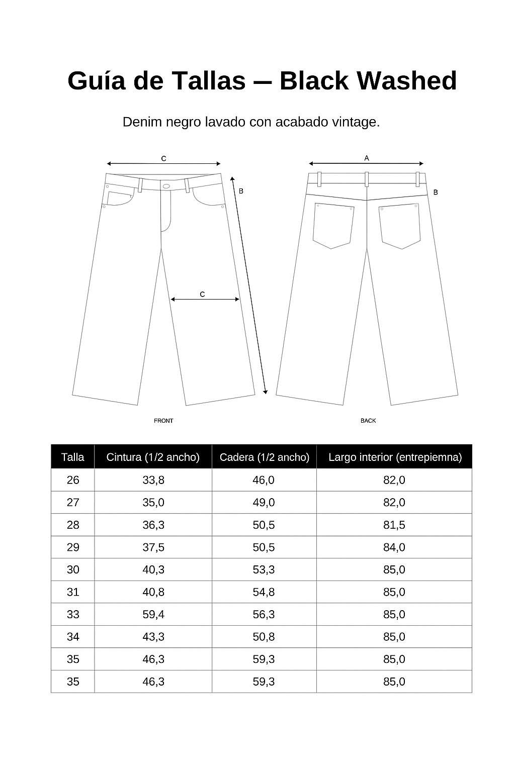 LADIES DENIM PANTS  | BLACK WASHED