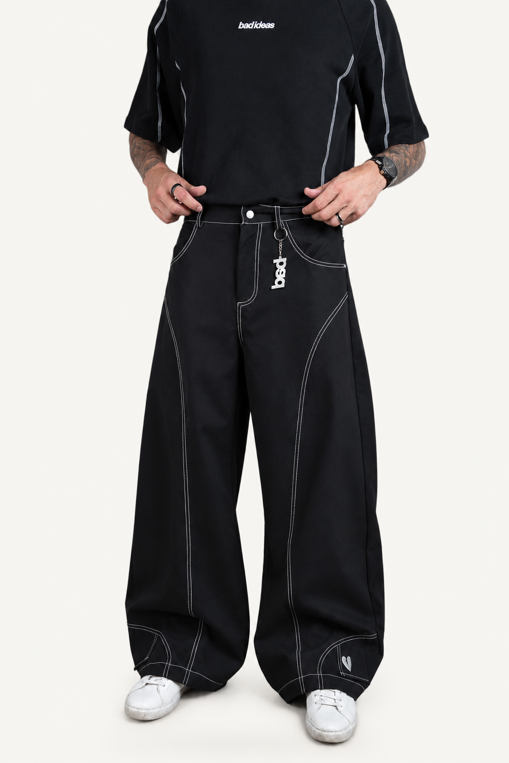 CONTRAST PANTS | BLACK