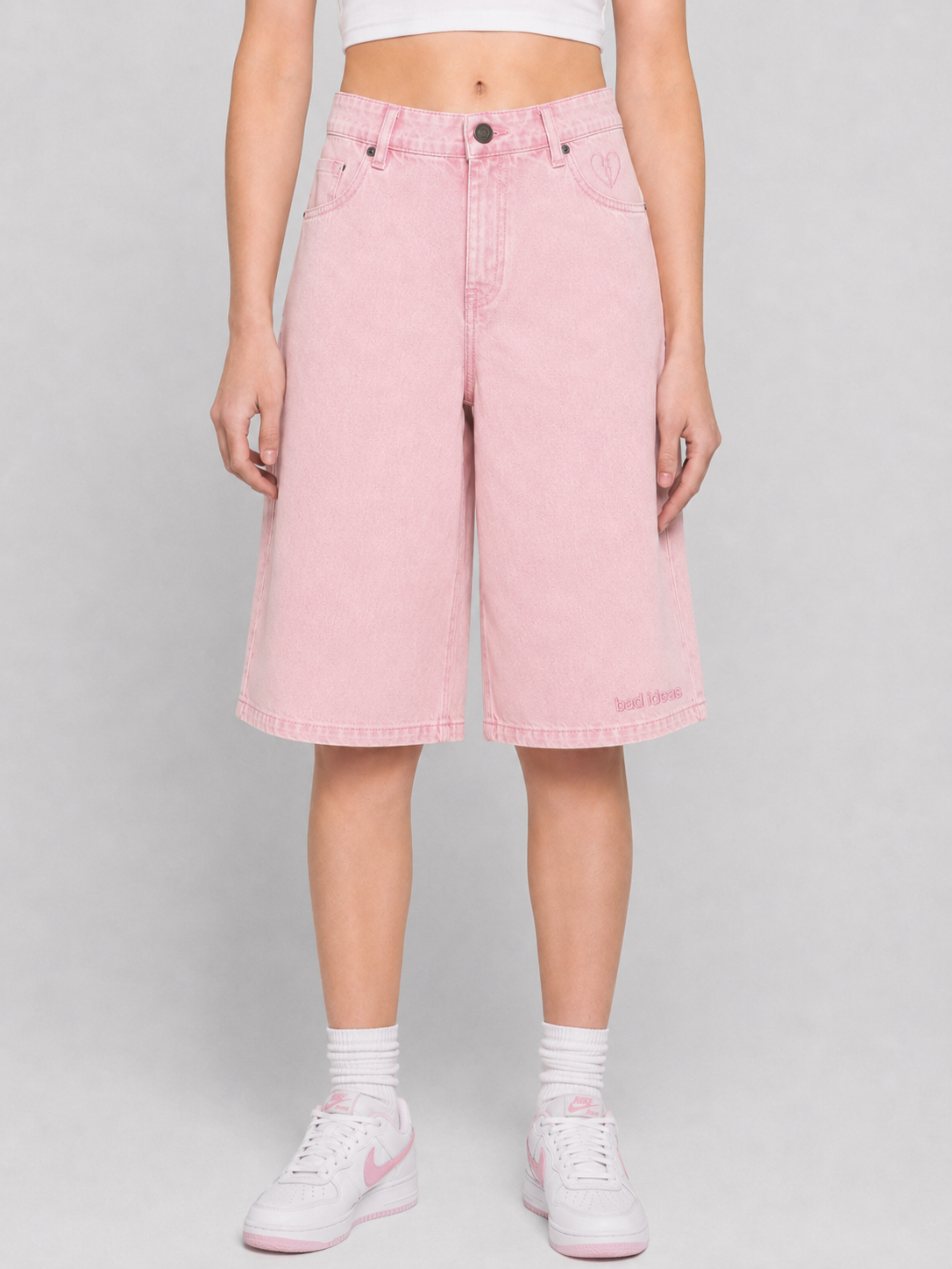 GIRLS DENIM SHORT | BLUSHED ROSE