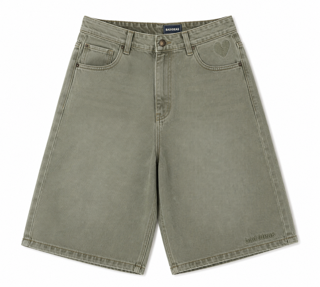 HEAVY DENIM SHORT | SUMM | PALE OLIVE