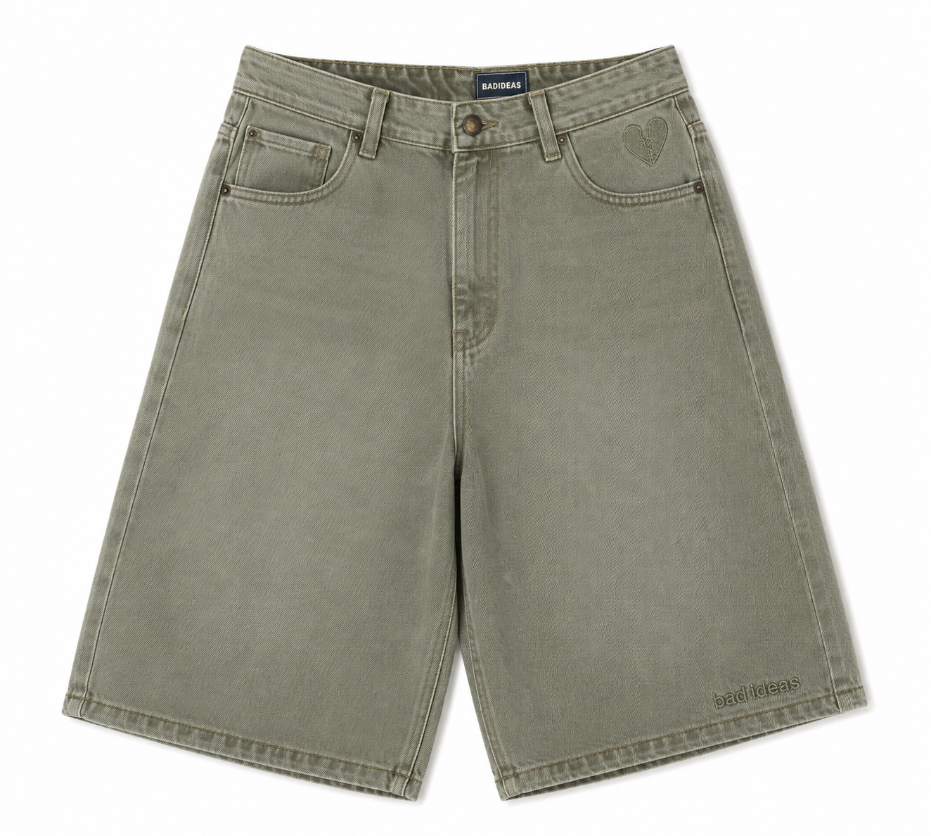HEAVY DENIM SHORT | SUMM | PALE OLIVE