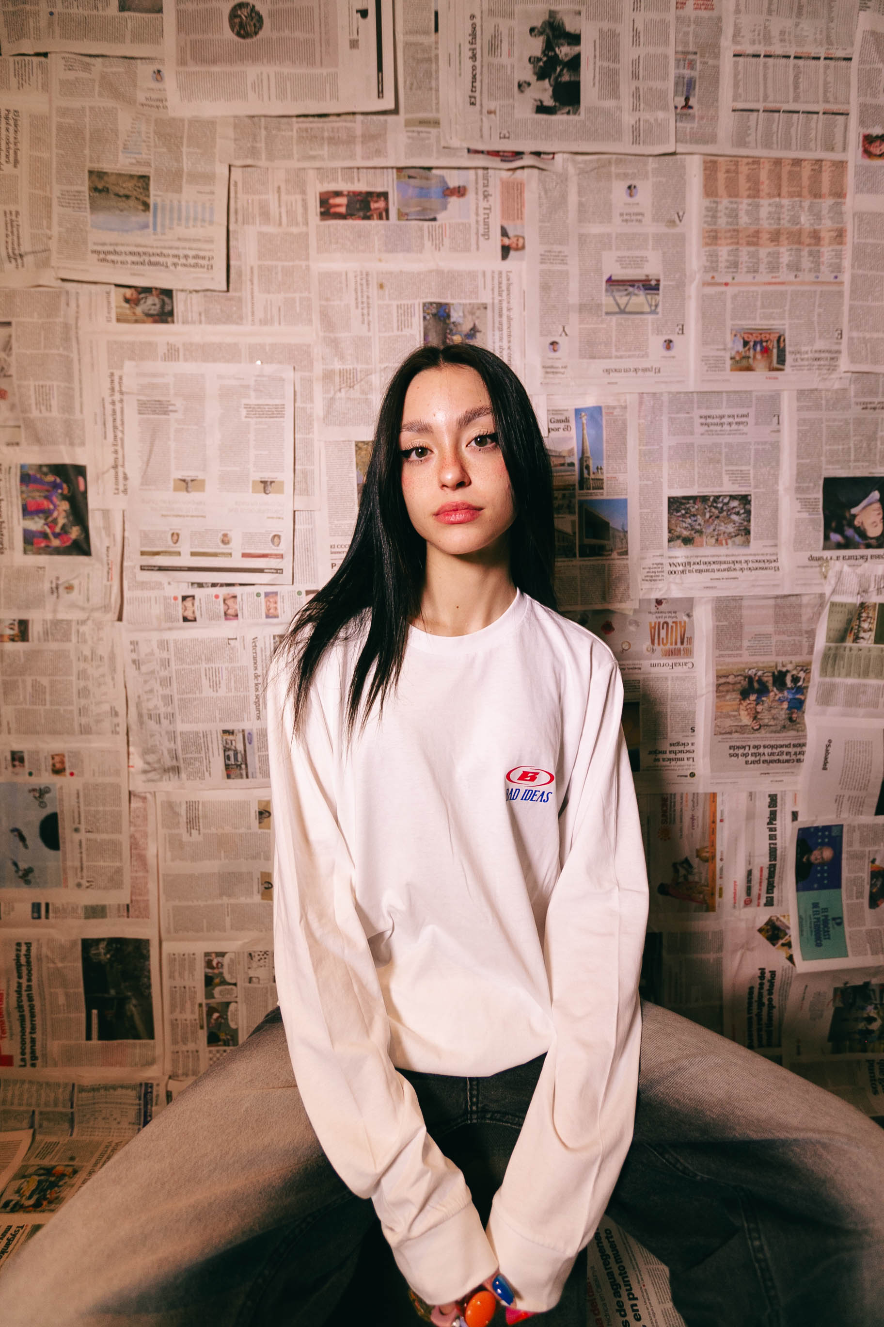 LONGSLEEVE | WHITE | " THE BRAND OF BAD IDEAS "