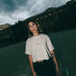 Oversized Cropped Tee " Bad Ideas Club "