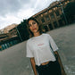 Oversized Cropped Tee " Bad Ideas Club "