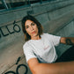 Oversized Cropped Tee " Bad Ideas Club "