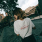 Oversized Cropped Tee " Bad Ideas Club "