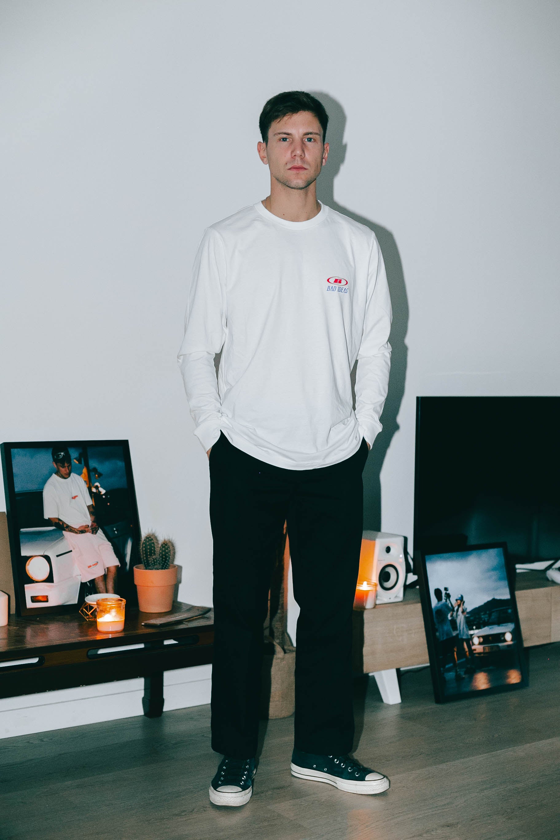 LONGSLEEVE | WHITE | " THE BRAND OF BAD IDEAS "