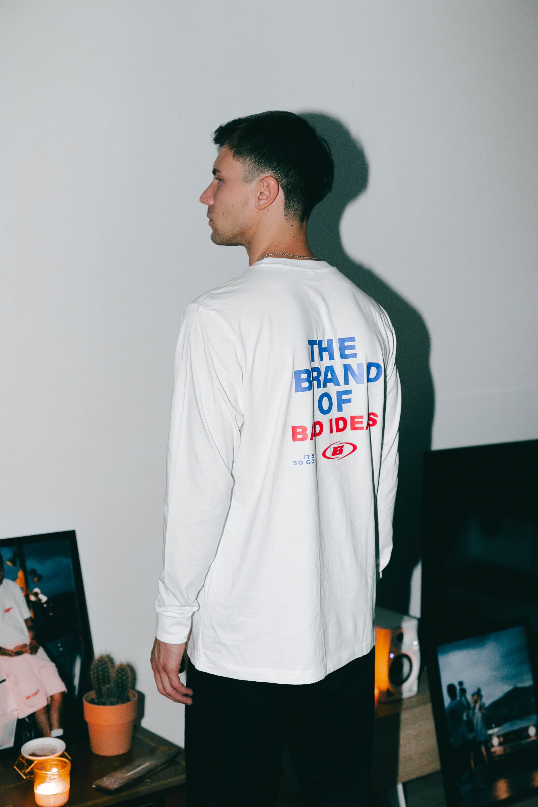 LONGSLEEVE | WHITE | " THE BRAND OF BAD IDEAS "