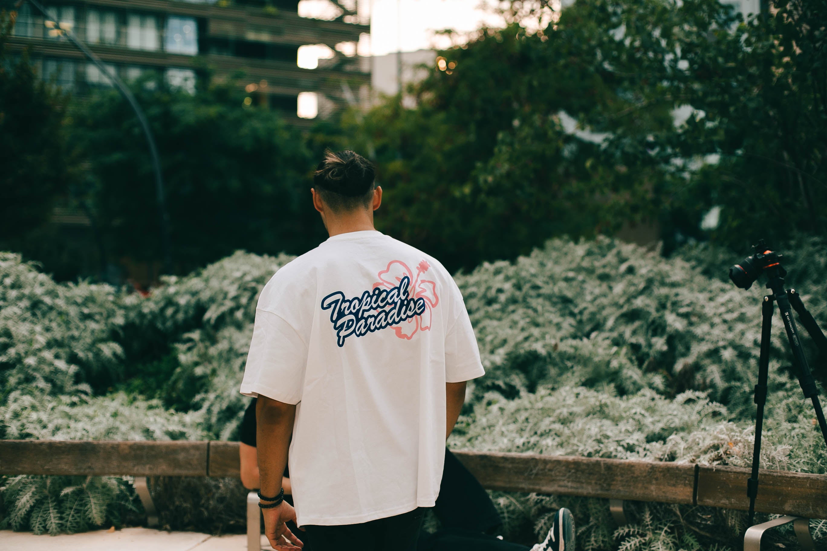 ULTRA HEAVY BOX TEE | WHITE | TROPICAL PARADISE