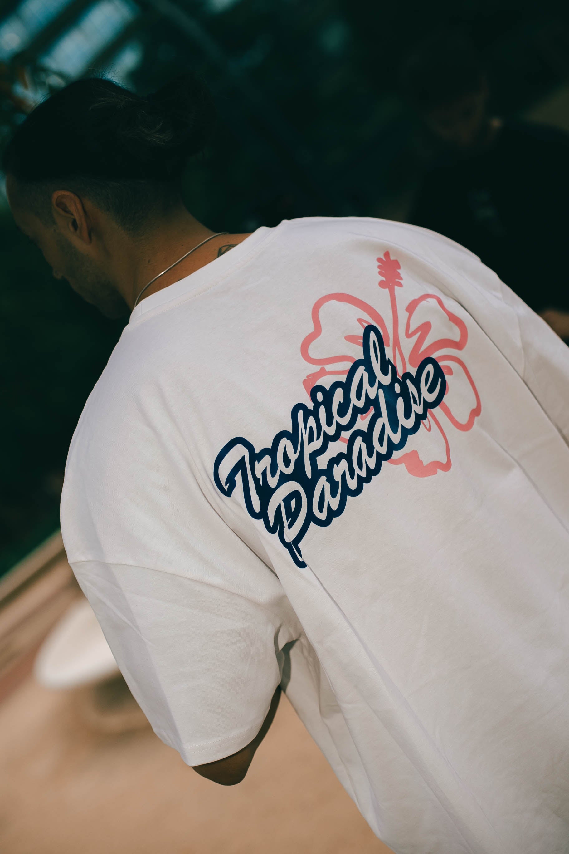 ULTRA HEAVY BOX TEE | WHITE | TROPICAL PARADISE