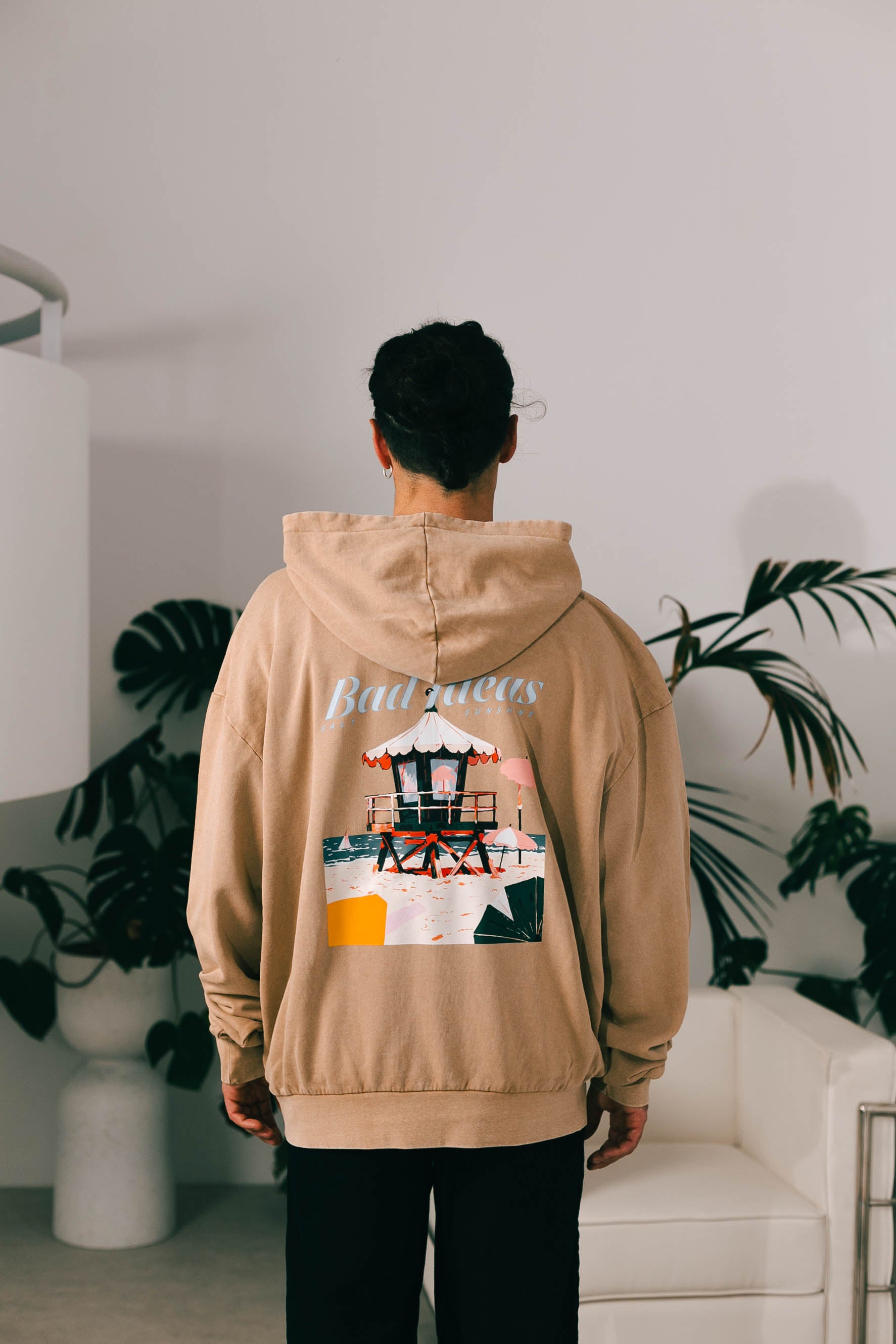 HOODIE | CAMEL WASHED  | BAD PARADISE