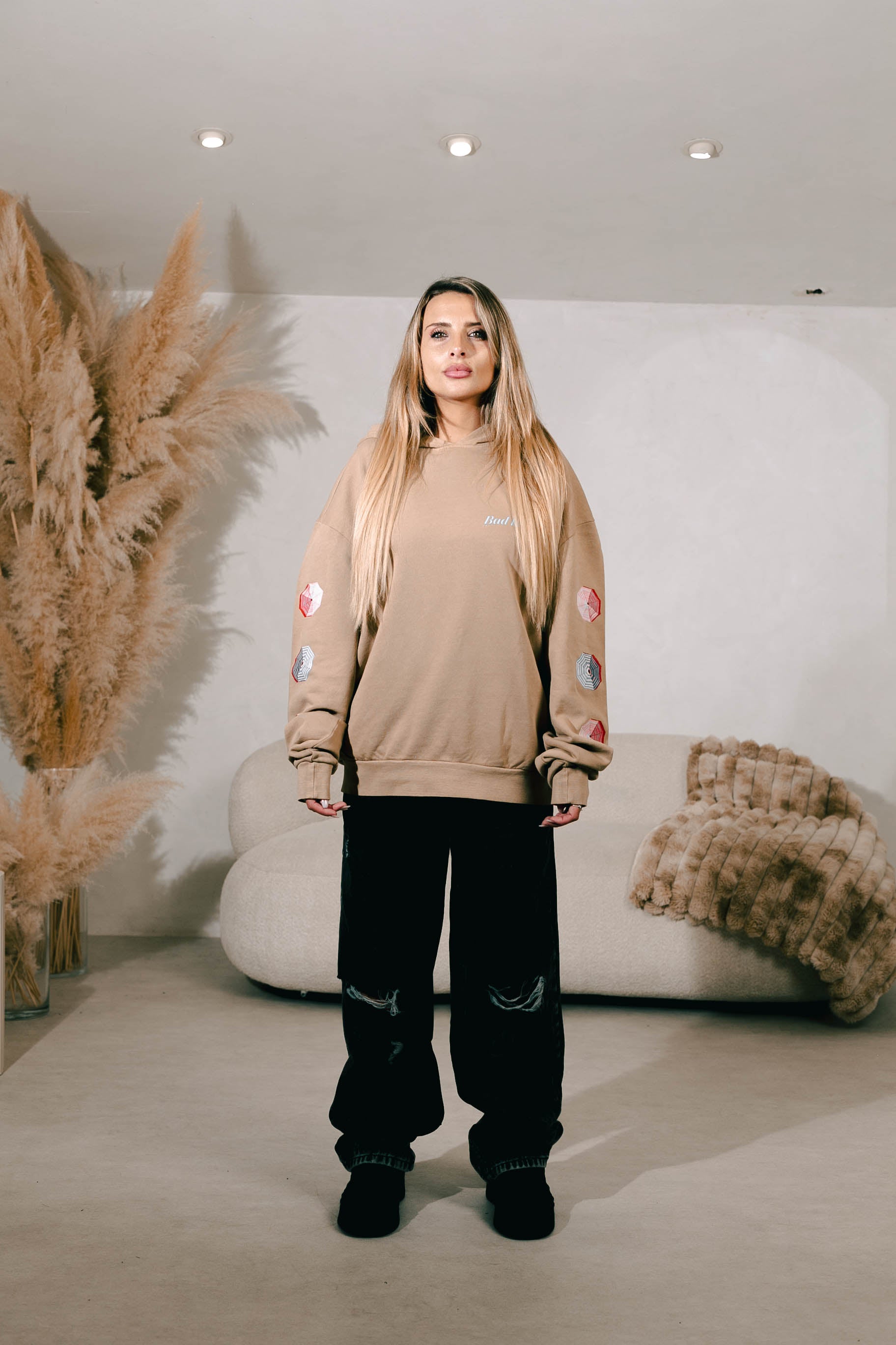 HOODIE | CAMEL WASHED  | BAD PARADISE