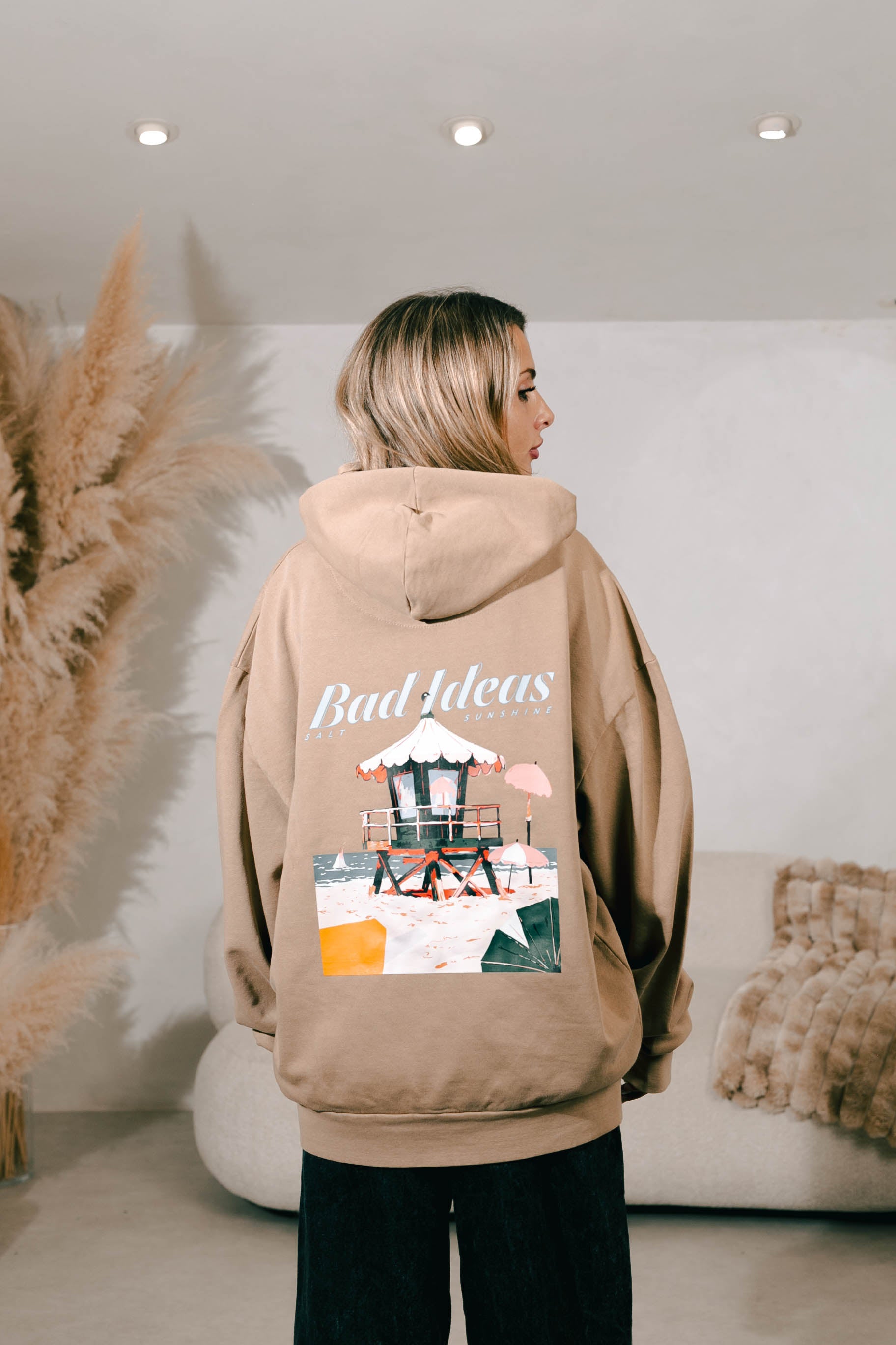 HOODIE | CAMEL WASHED  | BAD PARADISE