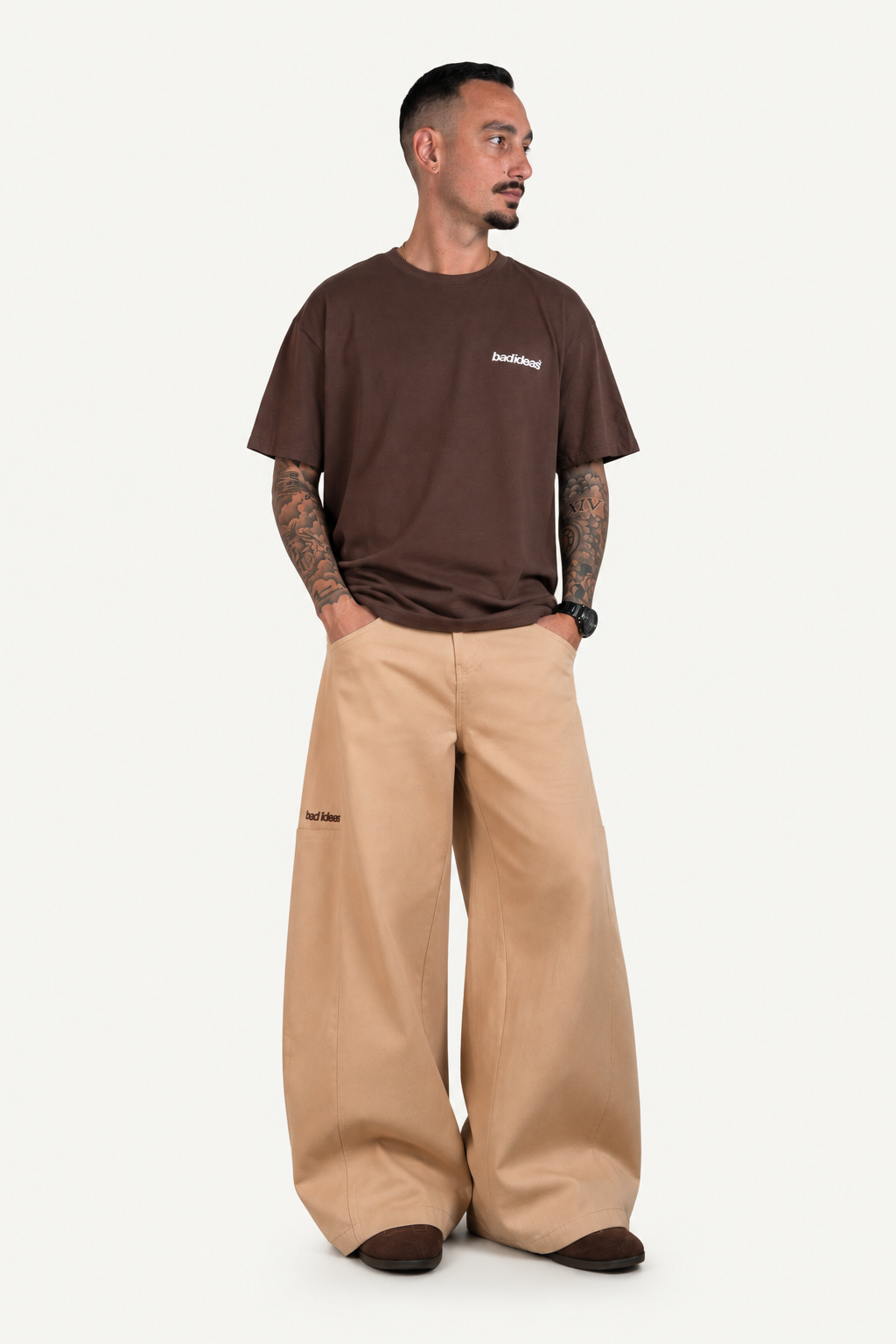 BARREL FIT PANTS | SAND