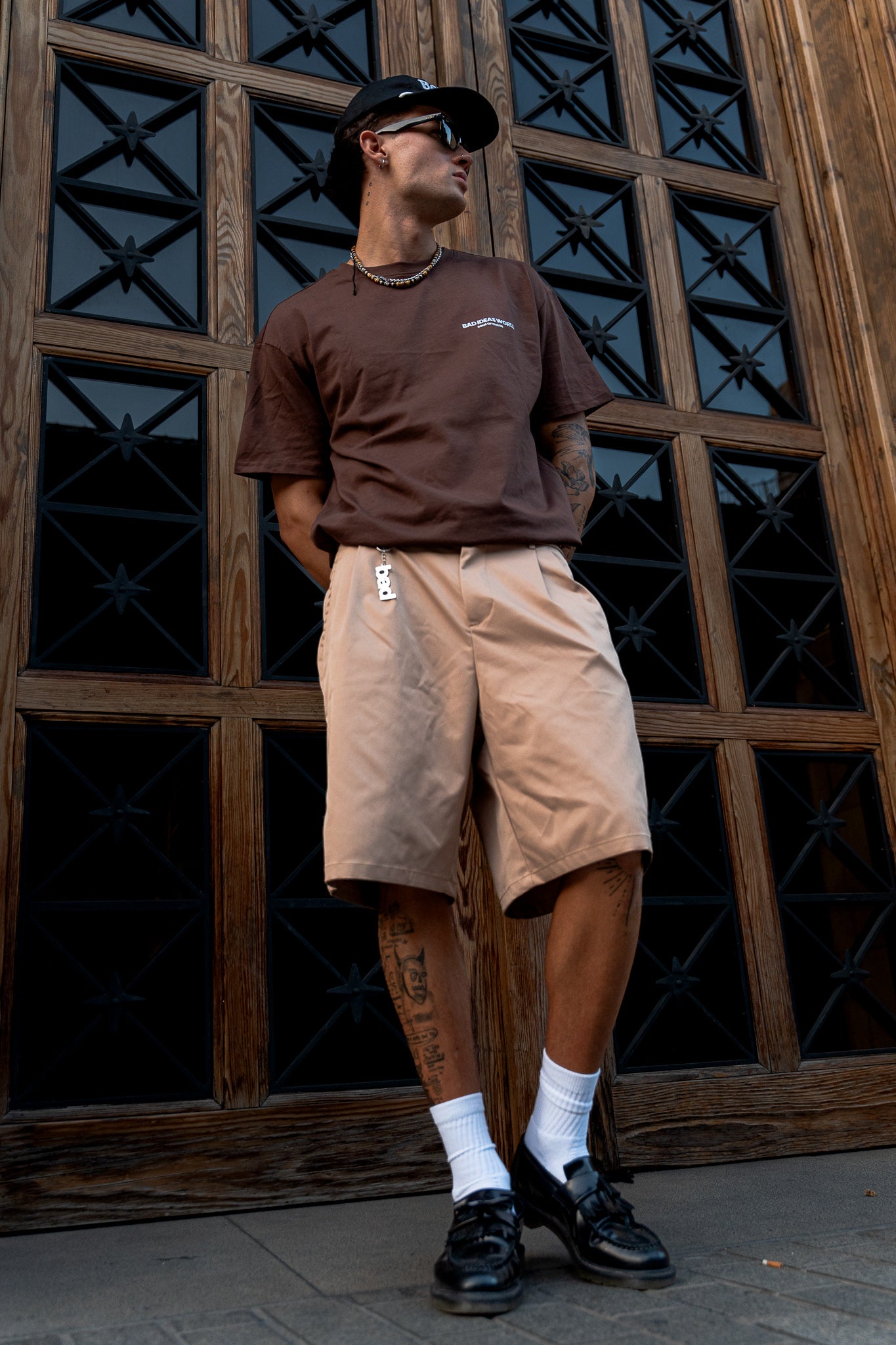MEN’S | WIDE LEG TAILORED SHORTS | UNION BEIGE