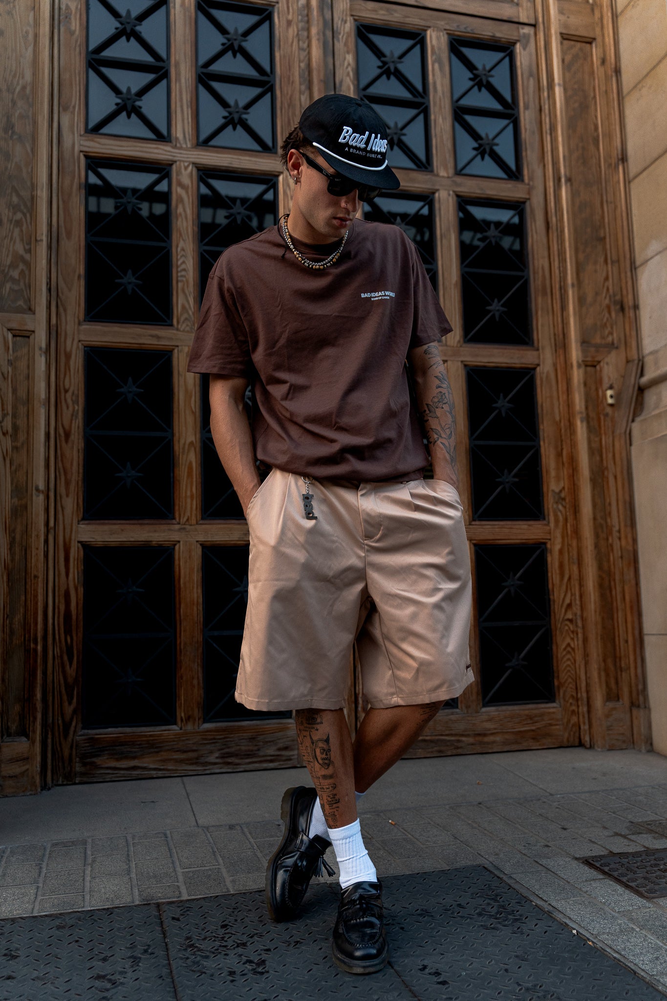 MEN’S | WIDE LEG TAILORED SHORTS | UNION BEIGE
