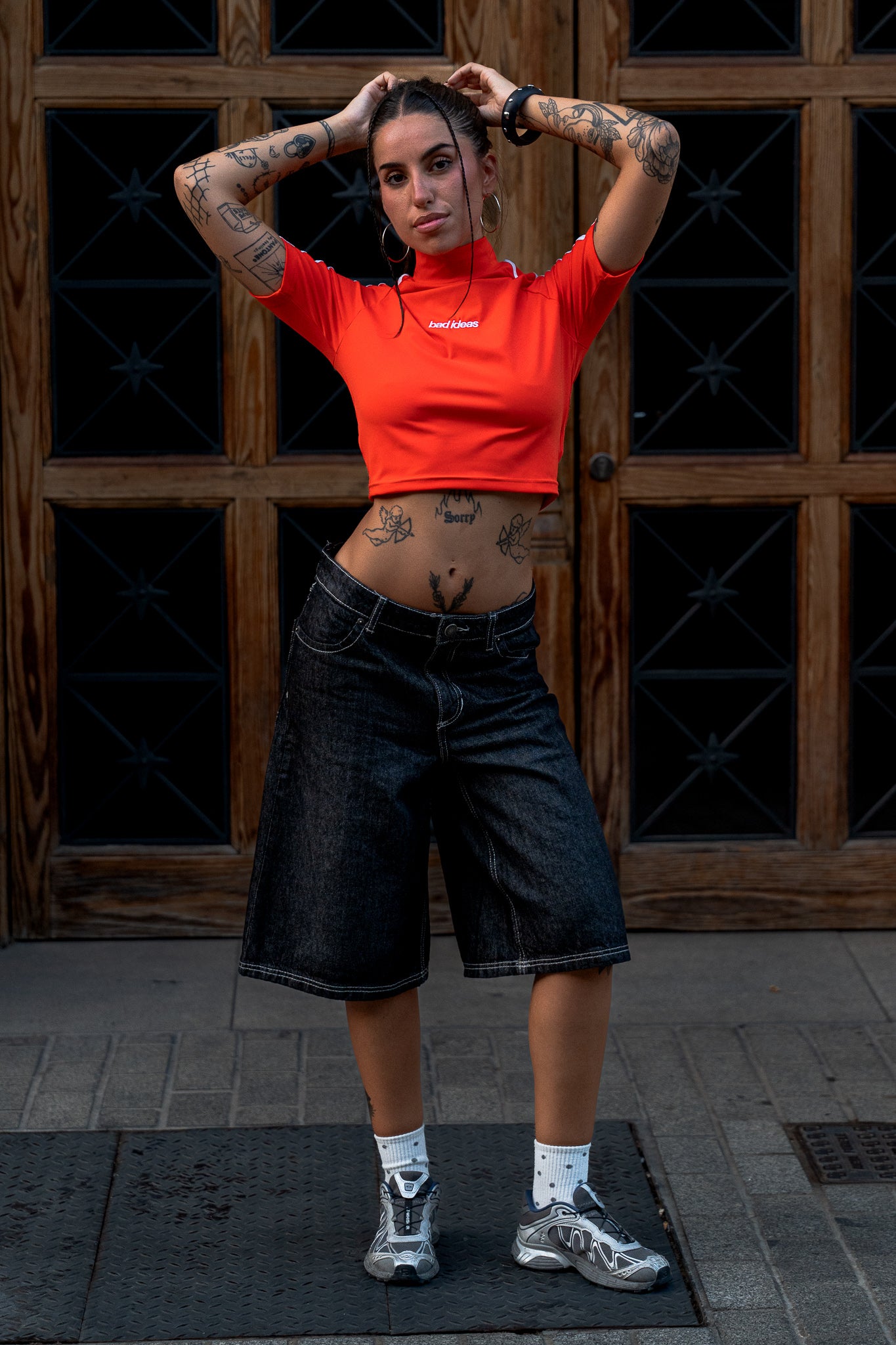 GIRLS DENIM SHORT | BLACK WASHED
