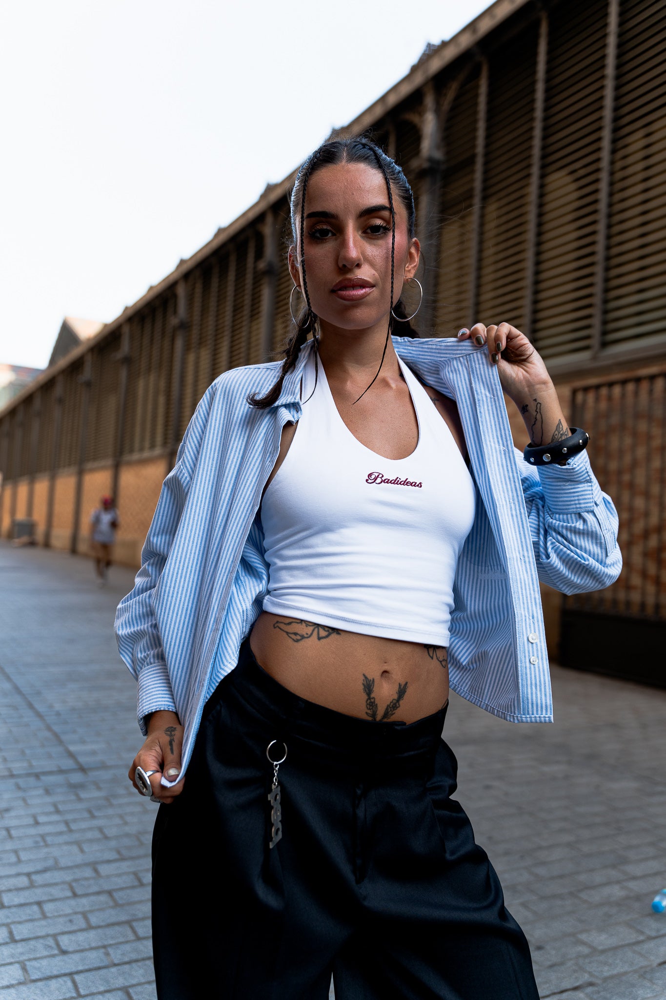 UNISEX | CROPPED OXFORD SHIRT | BLUE