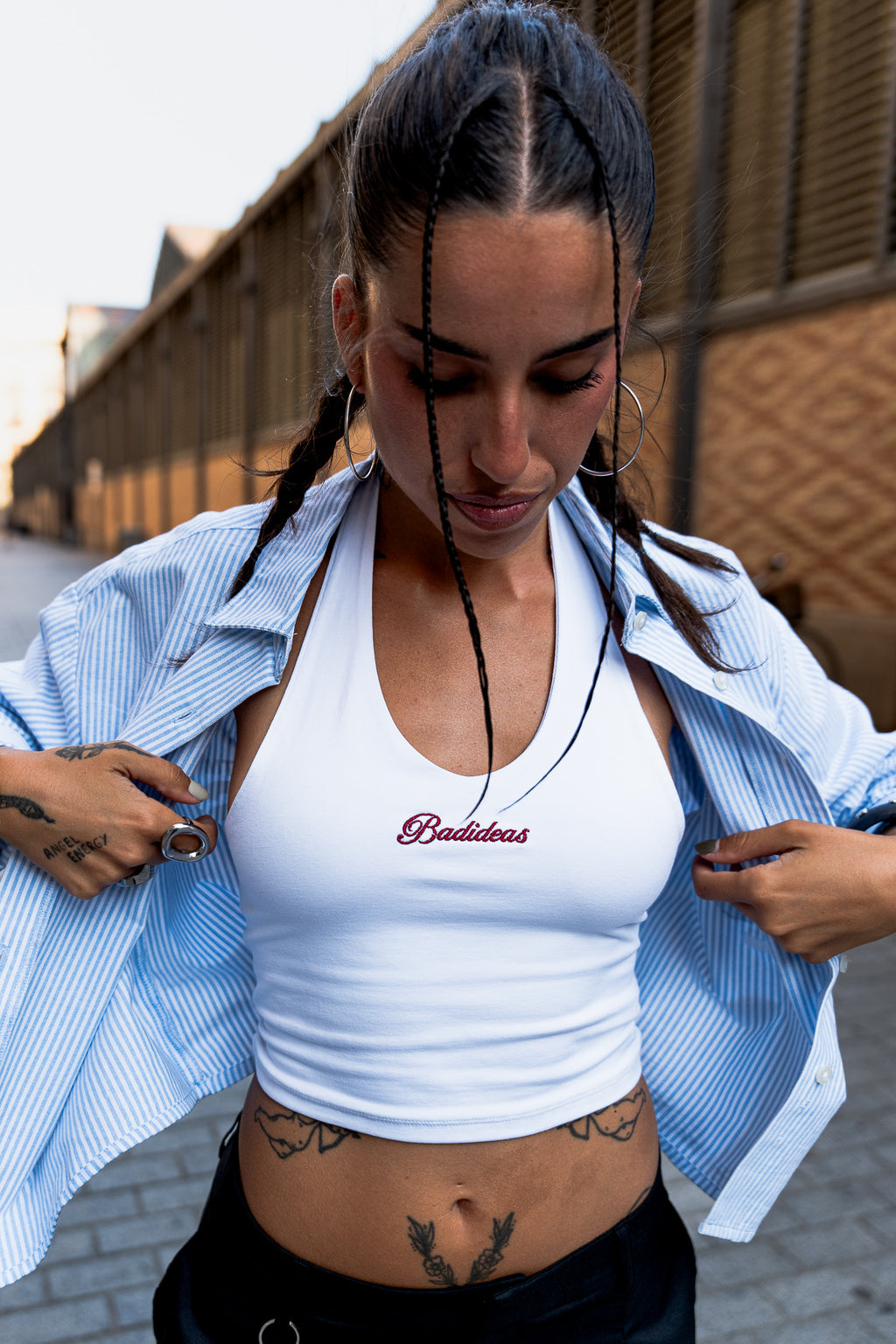 WOMEN’S | HALTER CROP TOP | WHITE