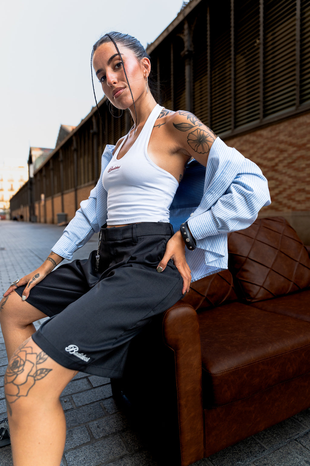 WOMEN’S | WIDE LEG TAILORED SHORTS | BLACK