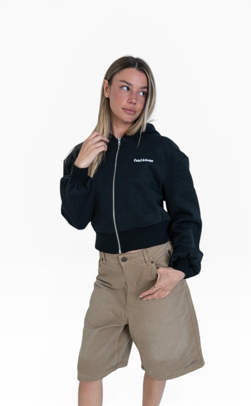 ZIP HOODIE | BLACK |GIRLS