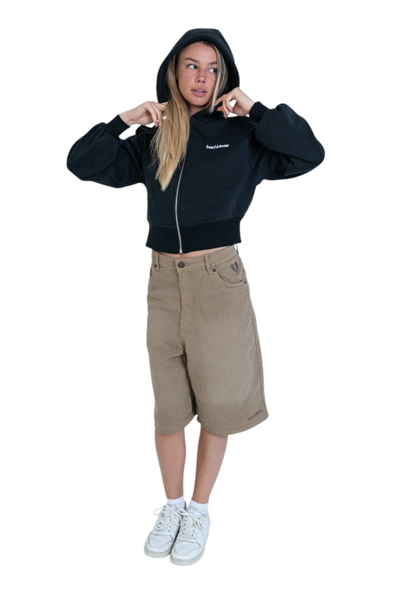 ZIP HOODIE | BLACK |GIRLS
