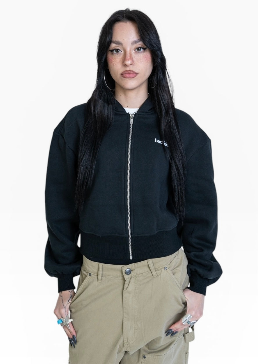 ZIP HOODIE | BLACK |GIRLS