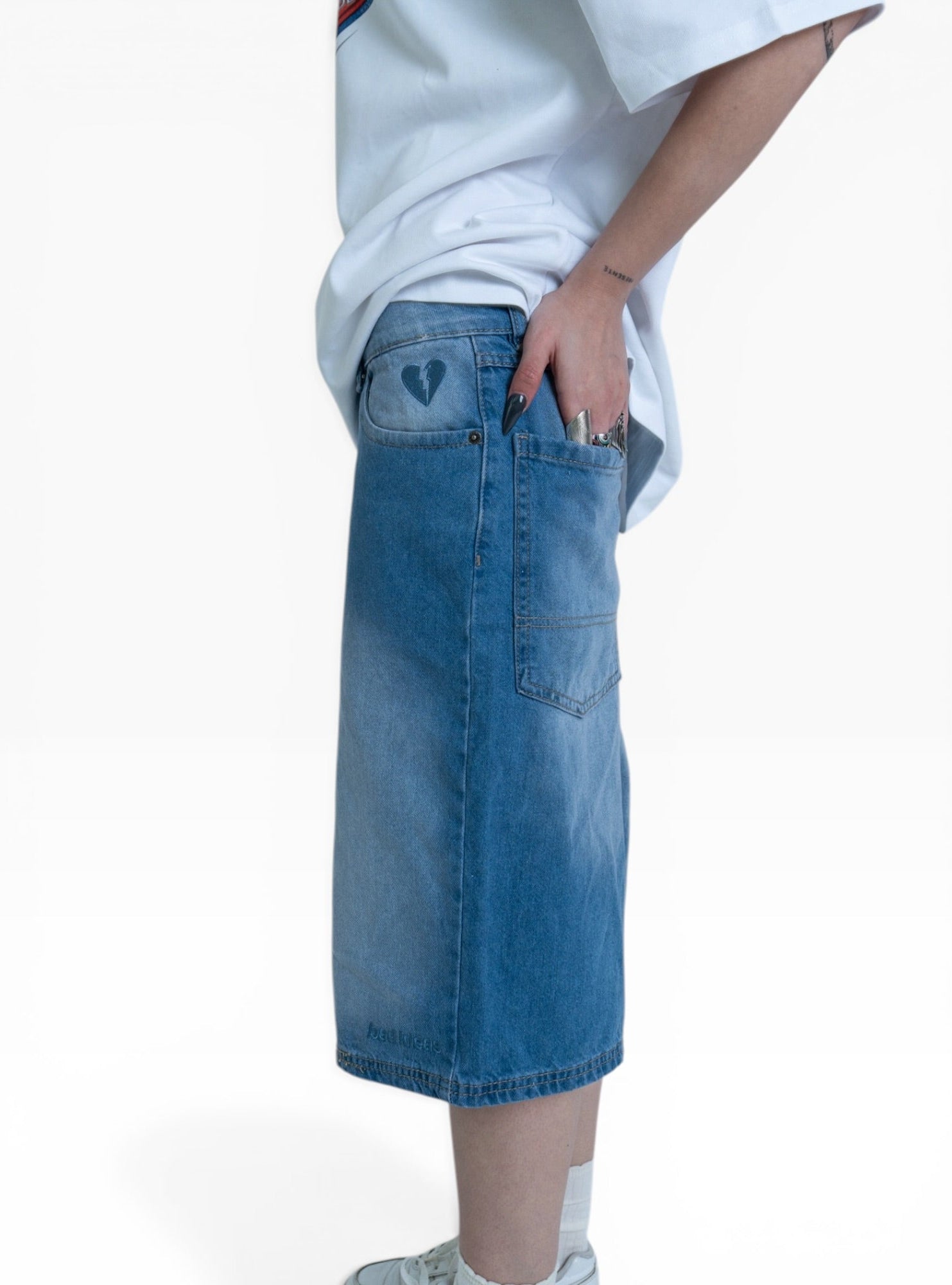 GIRLS DENIM SHORT |  LIGHT BLUE WASHED
