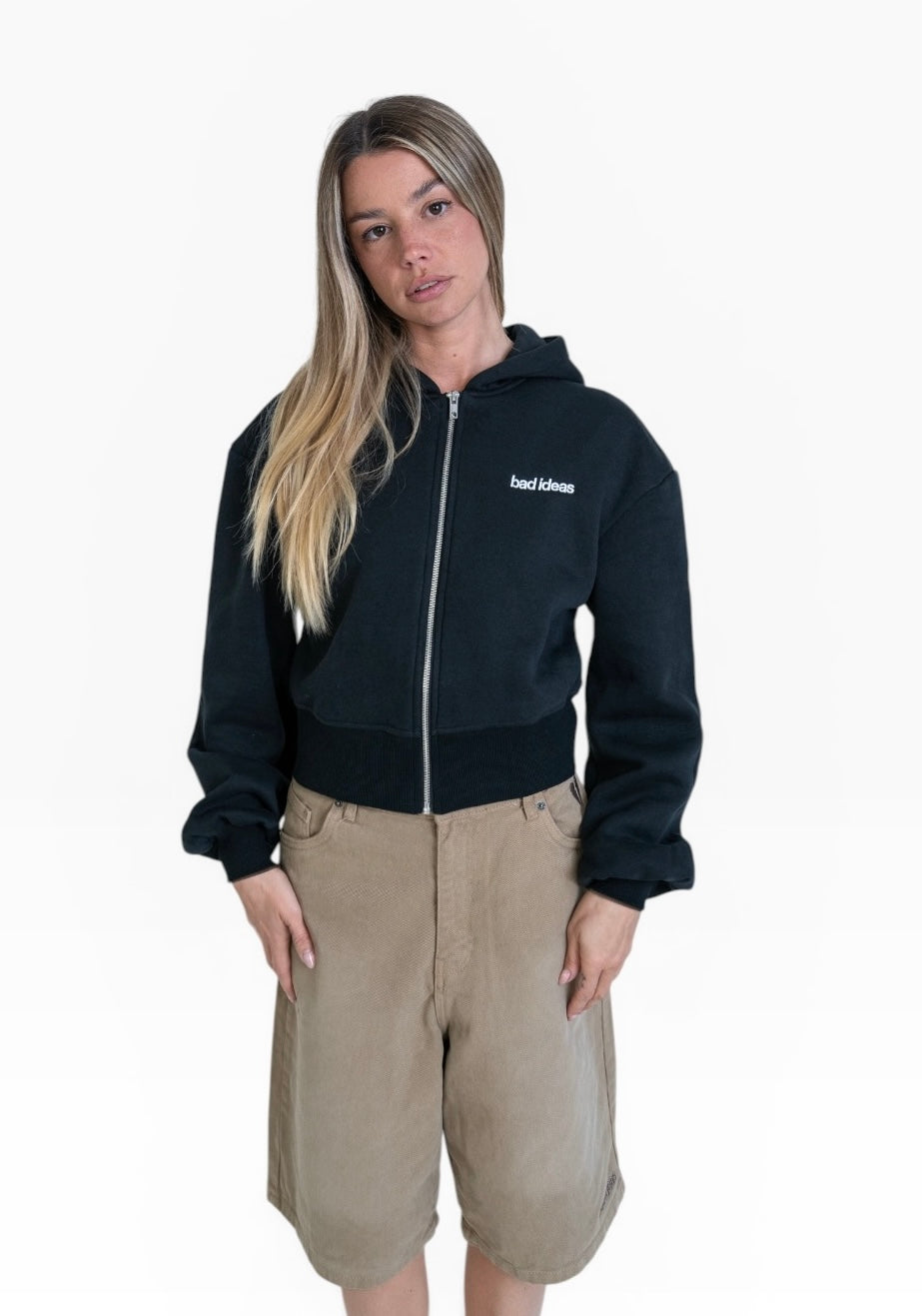 ZIP HOODIE | BLACK |GIRLS