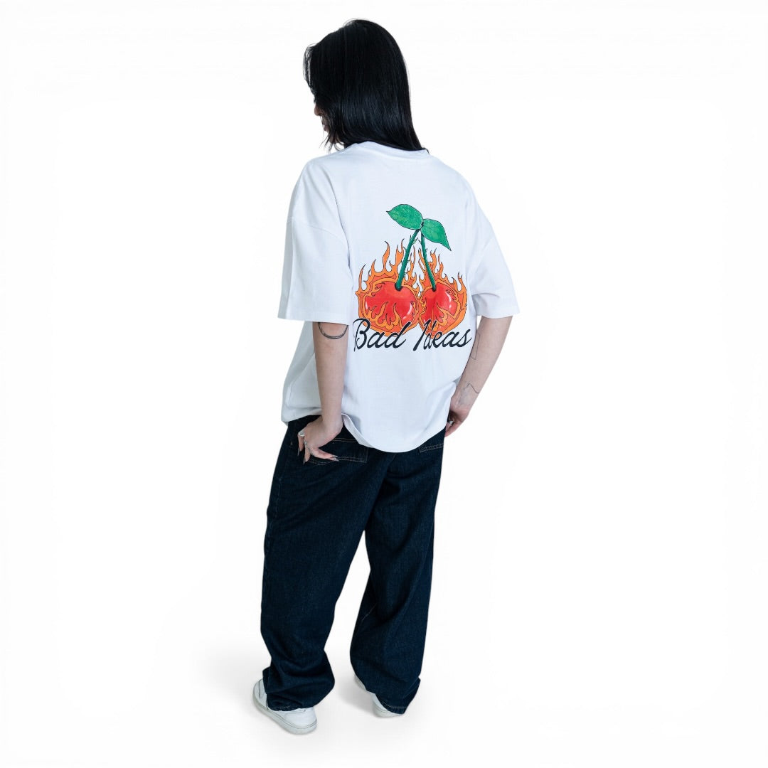 TEE | CHERRY FLAME | WHITE