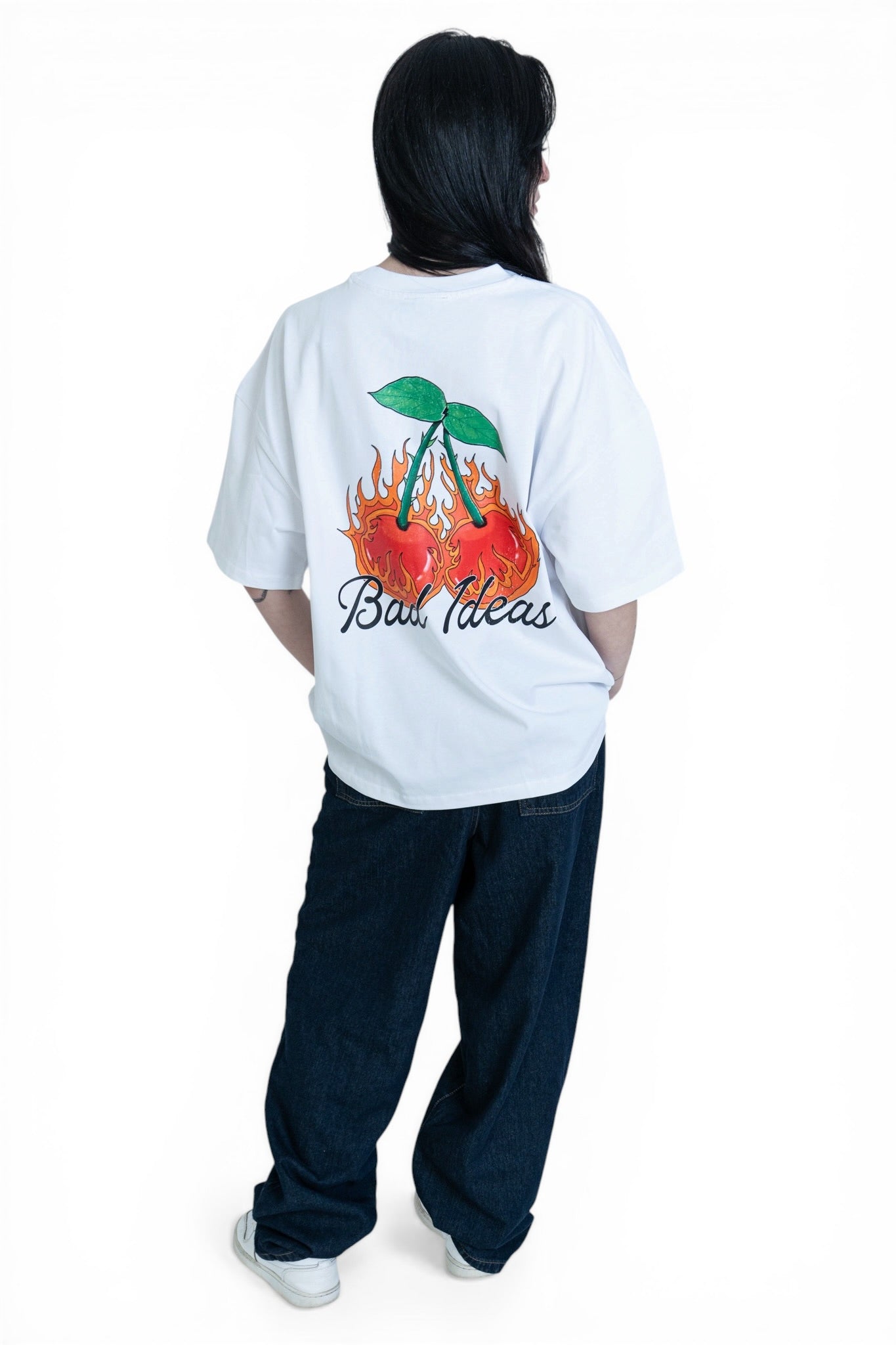 TEE | CHERRY FLAME | WHITE