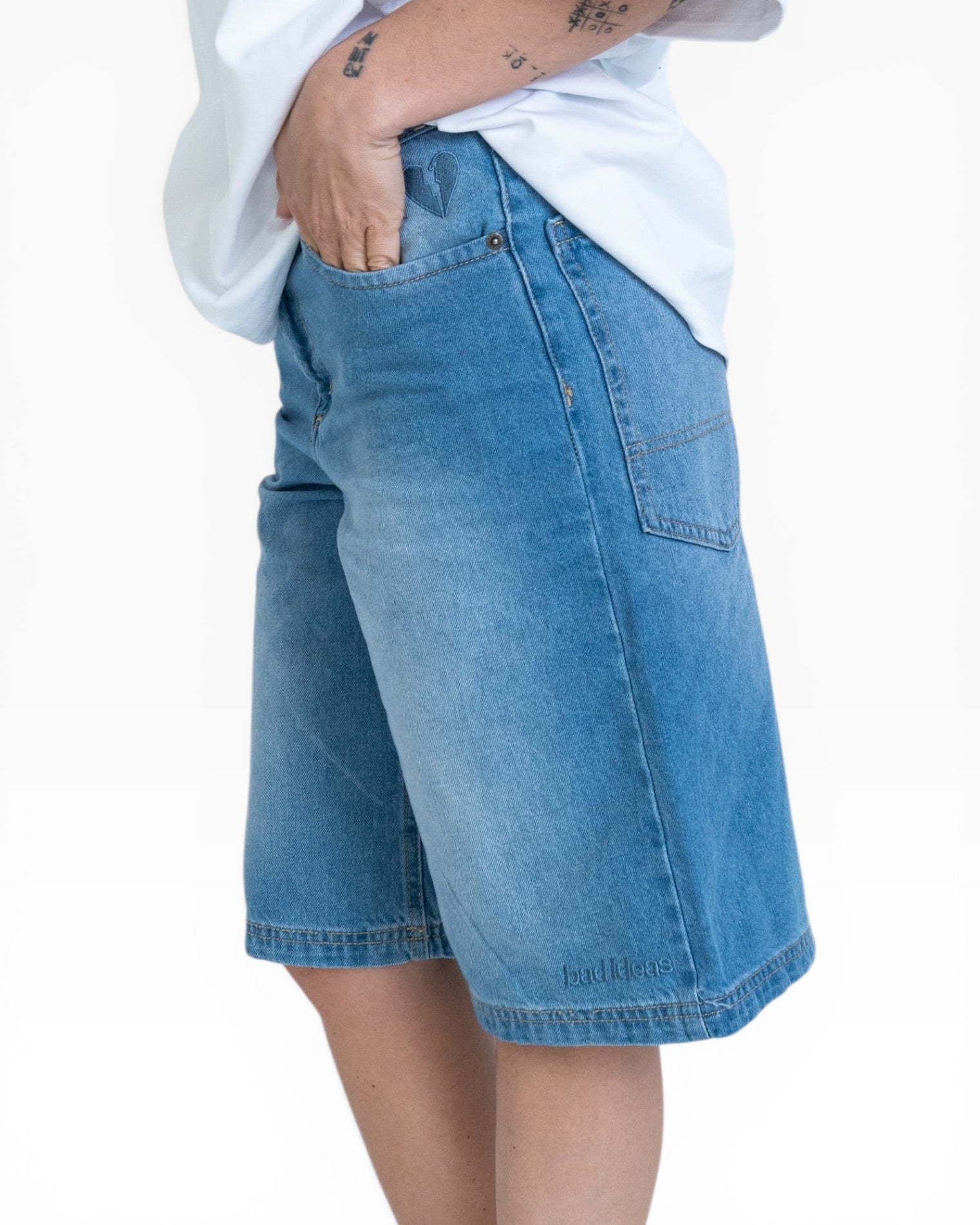 GIRLS DENIM SHORT |  LIGHT BLUE WASHED