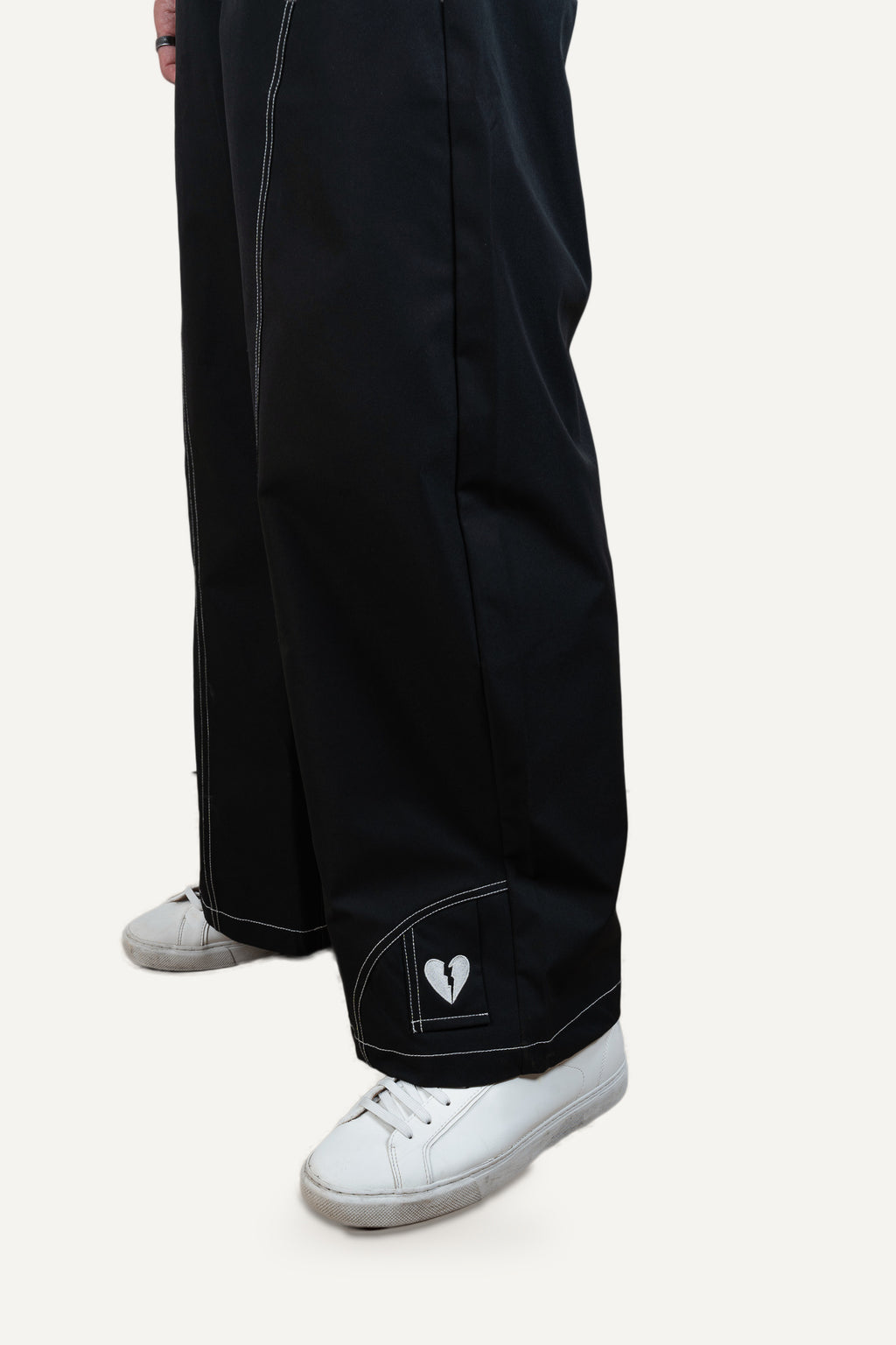 Contrast Pants Black