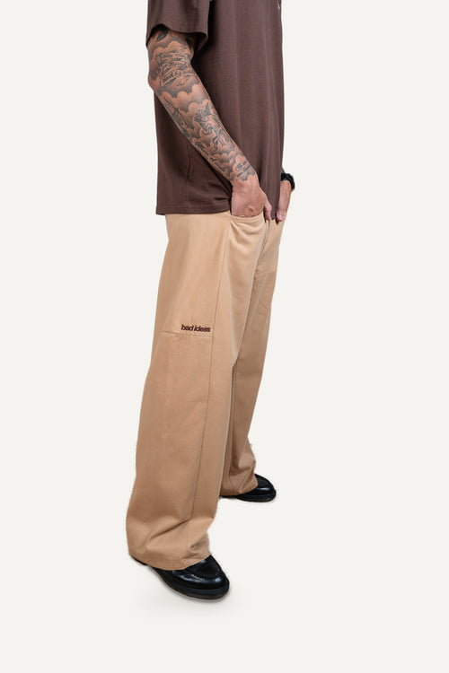 Barrel Fit Pants Sand