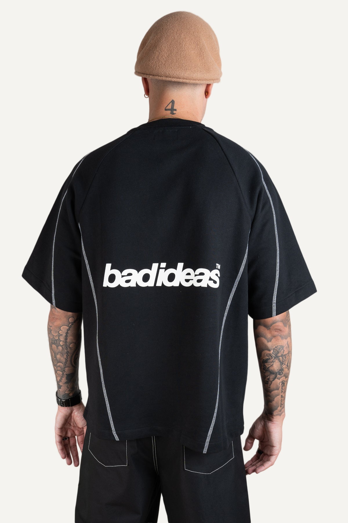 Contrast Tee Black