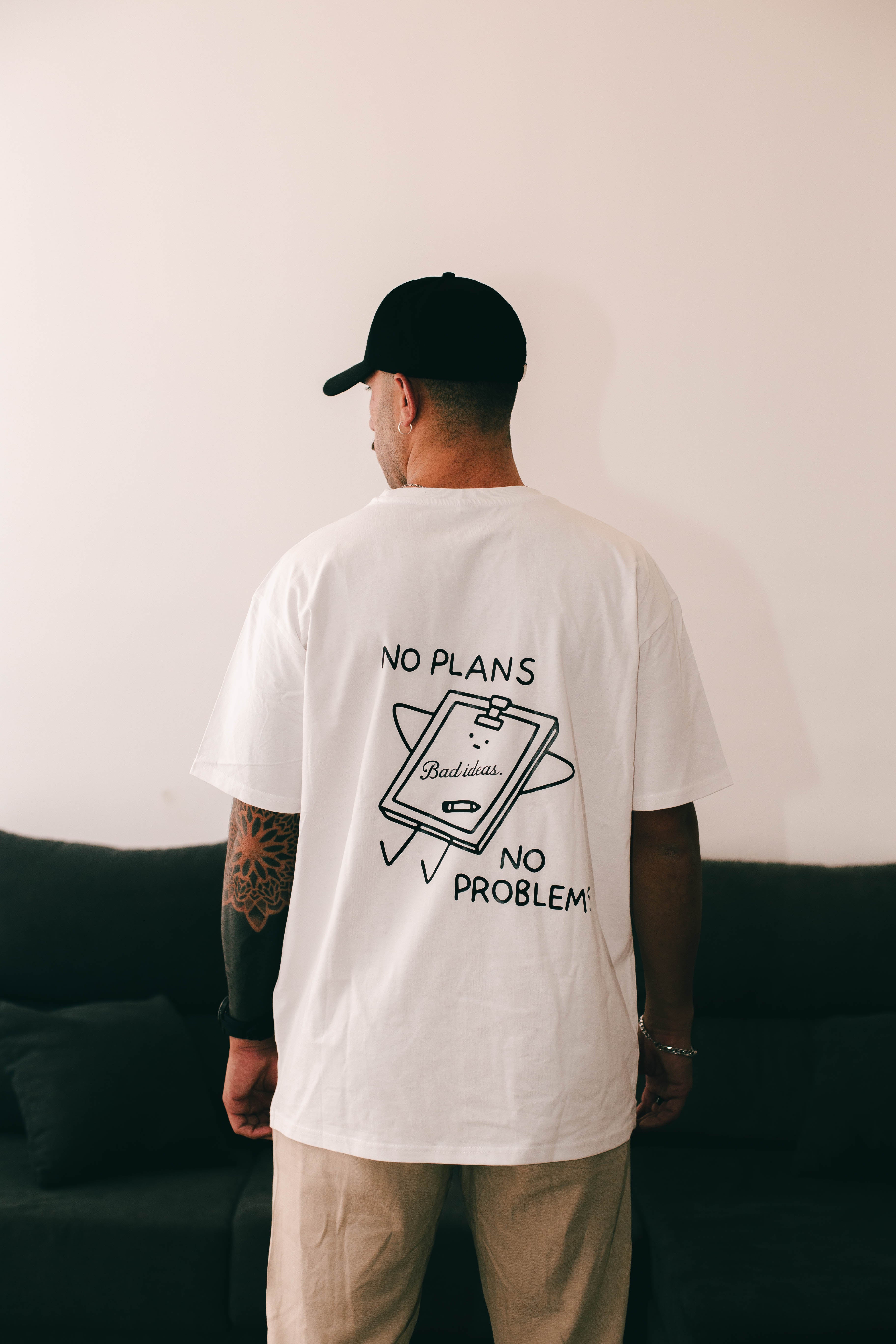 TEE  |  NO PLANS NO PROBLEMS  |  WHITE