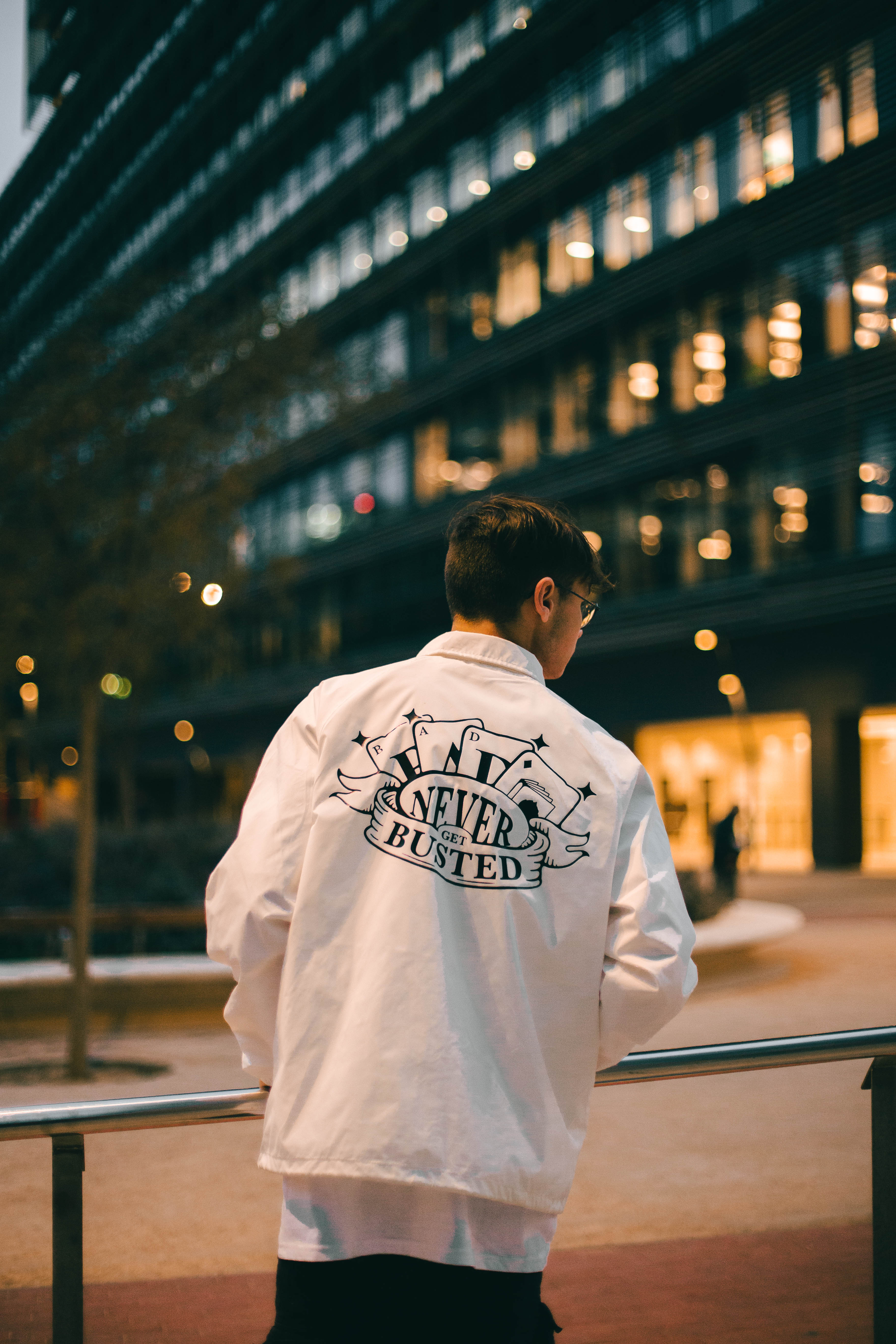 Coach jacket " NEVER GET BUSTED "