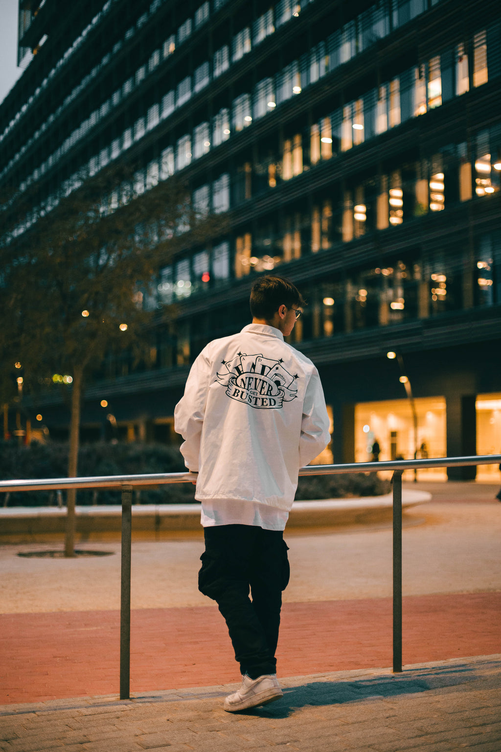 Coach jacket " NEVER GET BUSTED "
