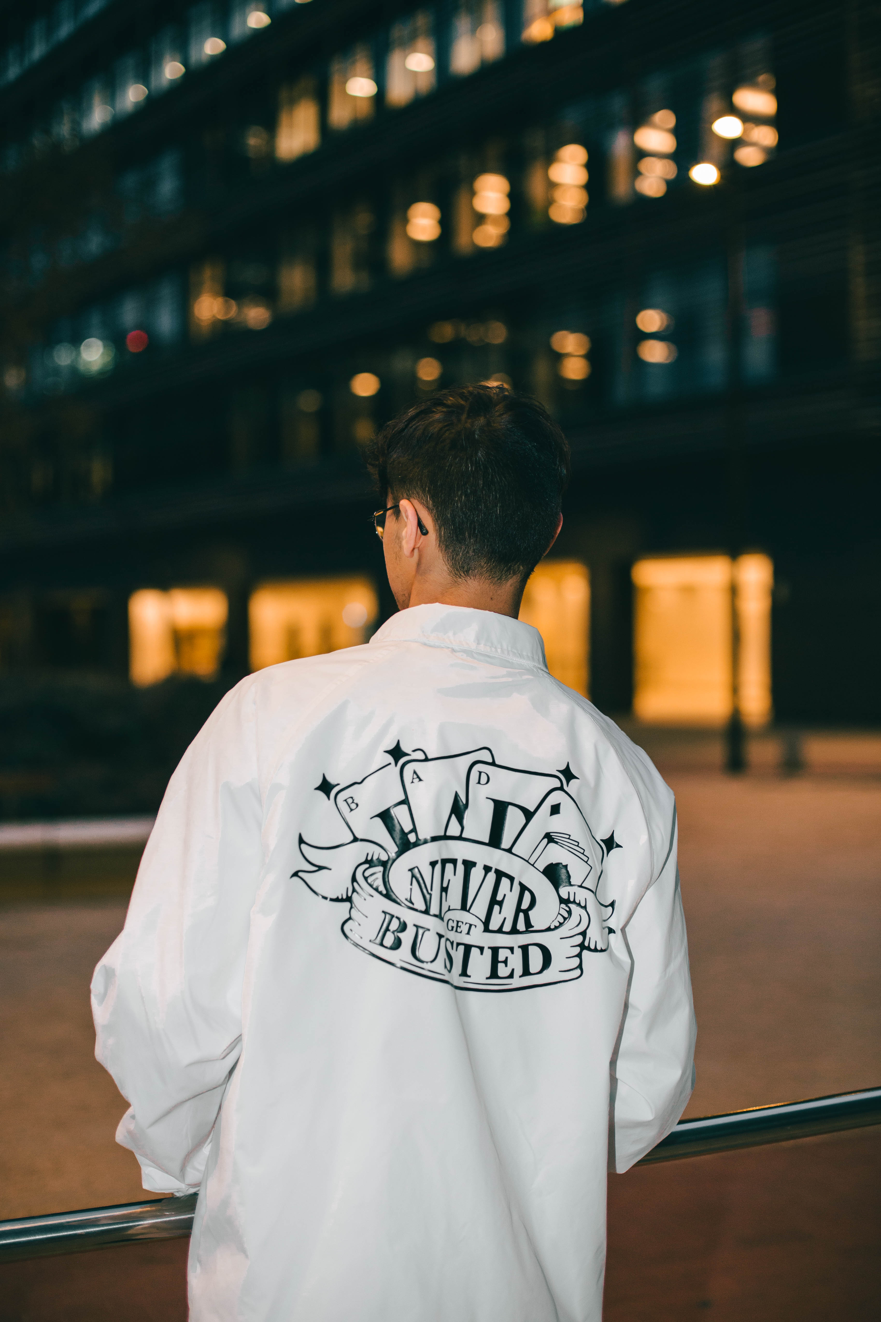 Coach jacket " NEVER GET BUSTED "